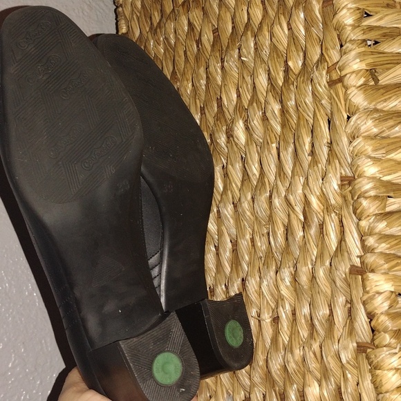 Black Leather Spring Step Anti Slip Comfortable Heel Made in France 8.5 - Picture 6 of 6